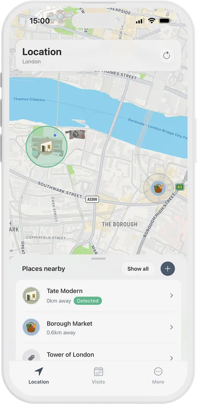 Places app screenshot